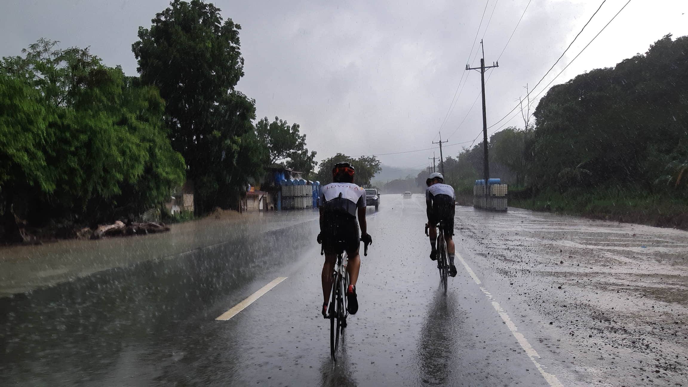 Biking in the rain