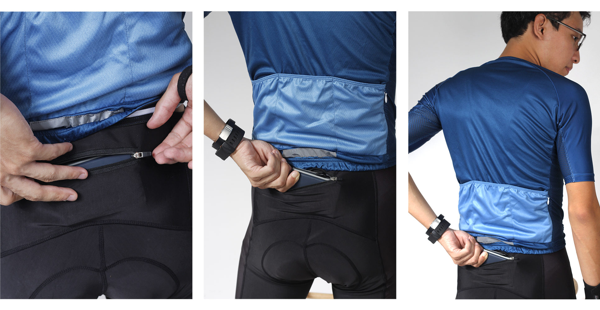 Rear pocket on Ciclo bib shorts