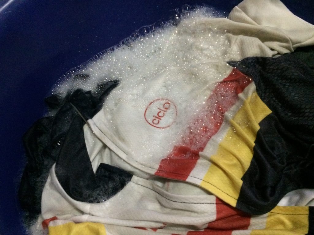 Cycling jersey in the laundry