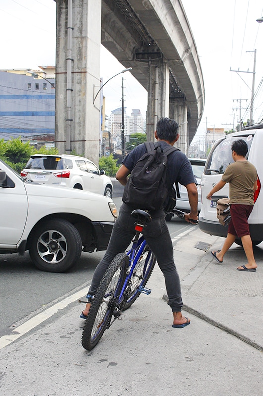 Cyclists and pedestrians are inconvenienced by cars