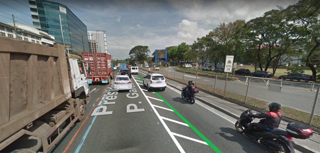 Katipunan Avenue buffer lane mockup